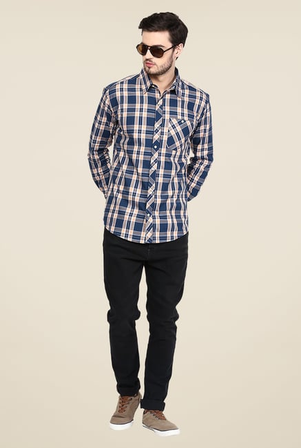 Yepme Blue Warner Premium Check Shirt Yepme Blue Warner Premium Check Shirt