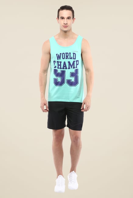 Yepme Turquoise Lars High Performance Muscle Vest Yepme Turquoise Lars High Performance Muscle Vest