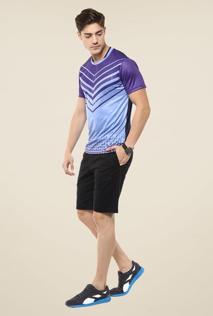 Yepme Blue & Purple Barry Printed T-shirt Yepme Blue & Purple Barry Printed T-shirt