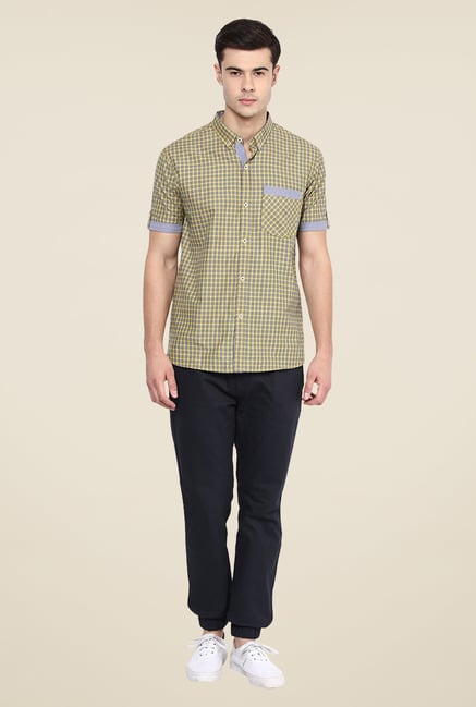 Yepme Yellow Francis Slim Fit Shirt Yepme Yellow Francis Slim Fit Shirt
