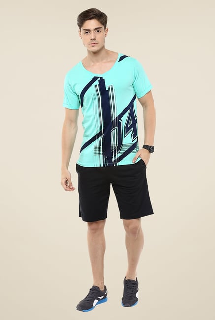 Yepme Aqua Louise Printed T-shirt Yepme Aqua Louise Printed T-shirt