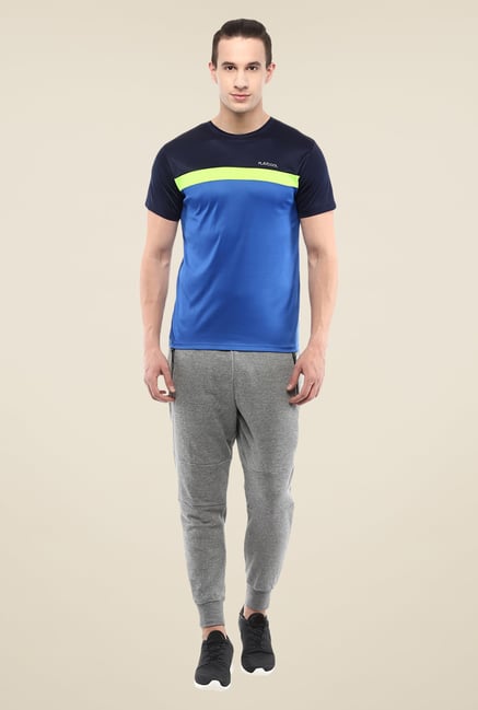 Yepme Blue Cyril High Performance Solid T-shirt Yepme Blue Cyril High Performance Solid T-shirt