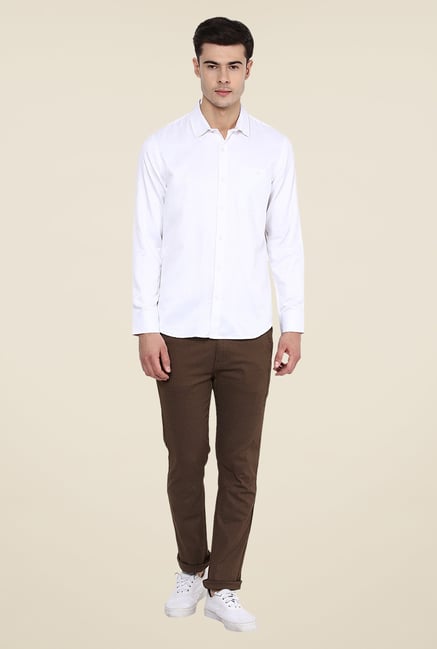 Yepme White Luther Slim Fit Shit Yepme White Luther Slim Fit Shit