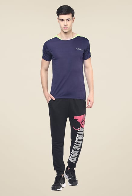 Yepme Navy Merlin High Performance Solid T-shirt Yepme Navy Merlin High Performance Solid T-shirt