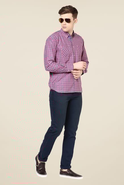 Yepme Pink Marcus Check Shirt Yepme Pink Marcus Check Shirt