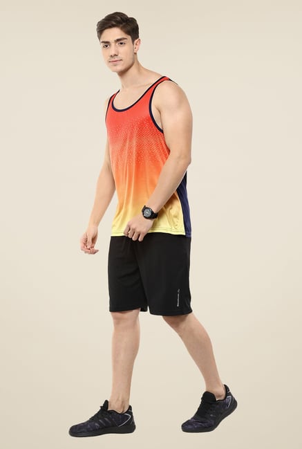 Yepme Orange Arnold Dot Matrix Muscle Vest Yepme Orange Arnold Dot Matrix Muscle Vest