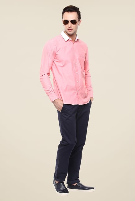 Yepme Pink Luther Solid Shirt Yepme Pink Luther Solid Shirt