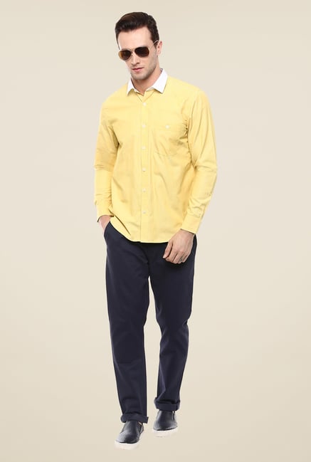 Yepme Yellow Luther Solid Shirt Yepme Yellow Luther Solid Shirt