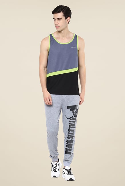 Yepme Grey & Black Baron Muscle Vest Yepme Grey & Black Baron Muscle Vest