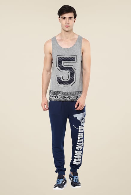 Yepme Grey Alfred High Performance Muscle Vest Yepme Grey Alfred High Performance Muscle Vest