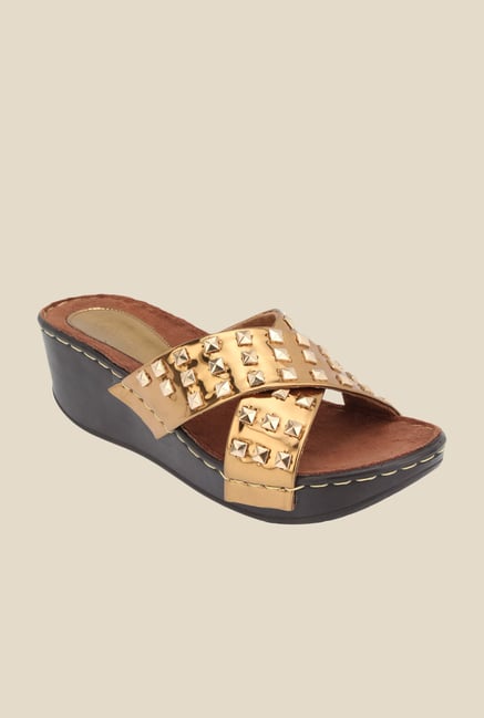 Catwalk Golden Cross Strap Sandals Catwalk Golden Cross Strap Sandals