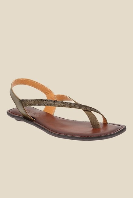 Catwalk Khaki Sling Back Sandals Catwalk Khaki Sling Back Sandals