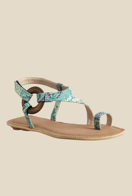 Catwalk Turquoise Toe Ring Sandals Catwalk Turquoise Toe Ring Sandals