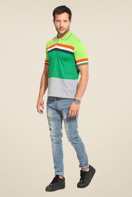 Duke Stardust Green Striped T Shirt Duke Stardust Green Striped T Shirt