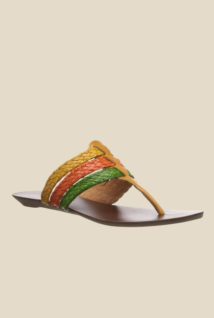 Catwalk Multicoloured T-Strap Sandals Catwalk Multicoloured T-Strap Sandals