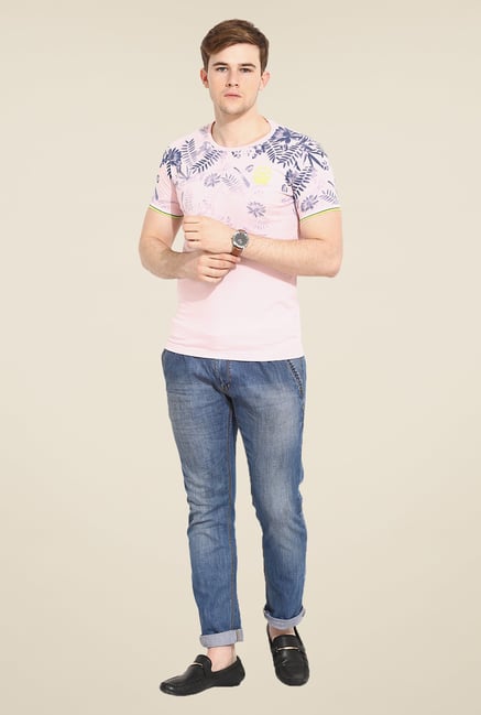 Duke Stardust Pink Tropical Print T Shirt Duke Stardust Pink Tropical Print T Shirt