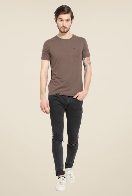 Duke Stardust Brown Solid T Shirt Duke Stardust Brown Solid T Shirt
