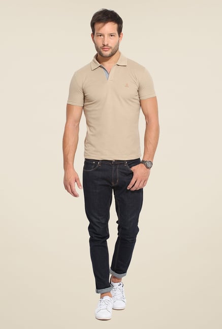Duke Stardust Tan Solid T Shirt Duke Stardust Tan Solid T Shirt