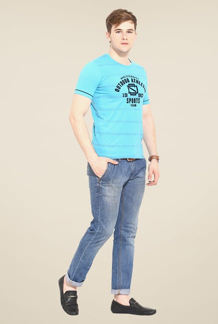 Duke Stardust Turquoise Striped T Shirt Duke Stardust Turquoise Striped T Shirt