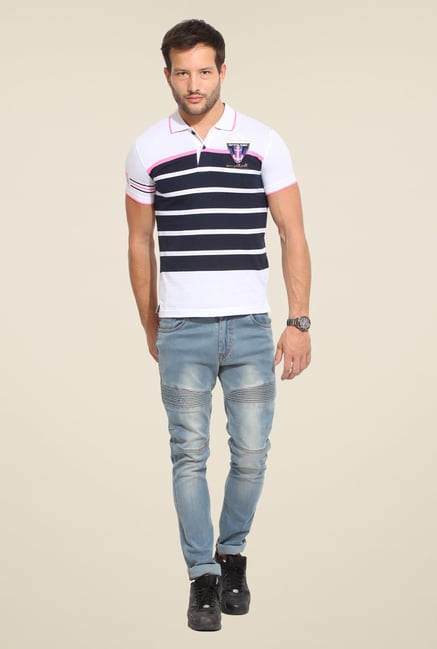 Duke Stardust White Striped T Shirt Duke Stardust White Striped T Shirt