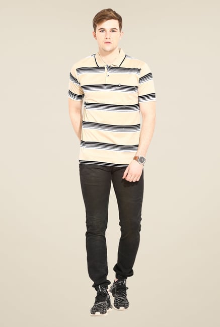 Duke Stardust Beige Striped T Shirt Duke Stardust Beige Striped T Shirt