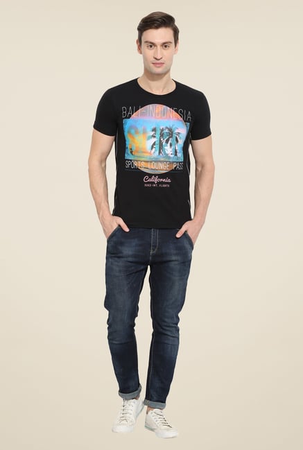 Duke Stardust Black Graphic Print T Shirt Duke Stardust Black Graphic Print T Shirt