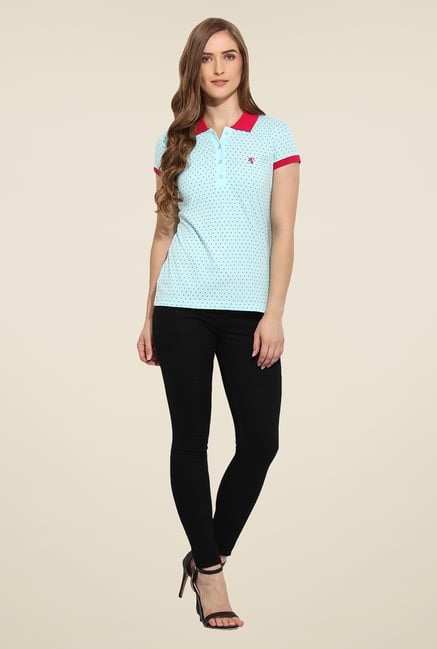 Duke Stardust Turquoise Heart Print T Shirt Duke Stardust Turquoise Heart Print T Shirt