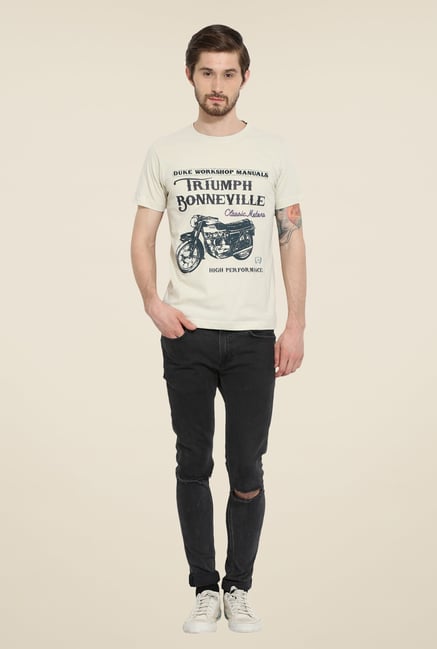 Duke Stardust Cream Graphic Print T-shirt Duke Stardust Cream Graphic Print T-shirt