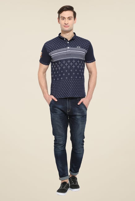 Duke Stardust Navy Printed T Shirt Duke Stardust Navy Printed T Shirt