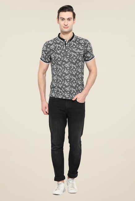 Duke Stardust Grey Floral Print T-shirt Duke Stardust Grey Floral Print T-shirt