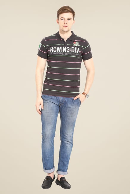 Duke Stardust Charcoal Striped T-shirt Duke Stardust Charcoal Striped T-shirt