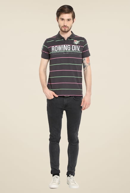 Duke Stardust Charcoal Striped T-shirt Duke Stardust Charcoal Striped T-shirt