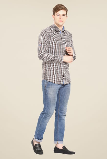 Duke Stardust Brown & Black Checks Shirt Duke Stardust Brown & Black Checks Shirt