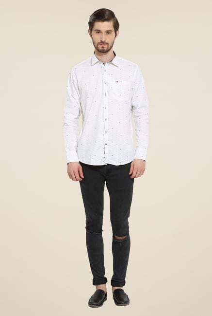 Duke Stardust White Printed Shirt Duke Stardust White Printed Shirt