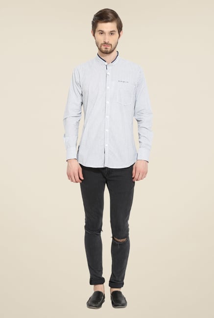 Duke Stardust Off White Printed Shirt Duke Stardust Off White Printed Shirt