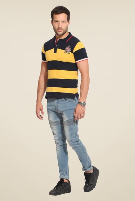 Duke Stardust Navy & Yellow Striped T-shirt Duke Stardust Navy & Yellow Striped T-shirt