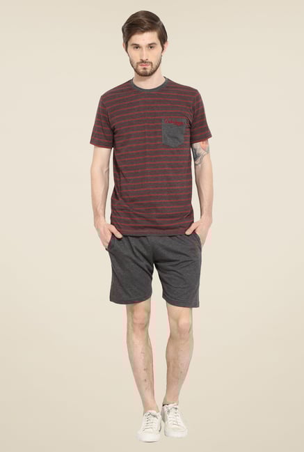 Duke Stardust Grey Striped Bermuda Set Duke Stardust Grey Striped Bermuda Set