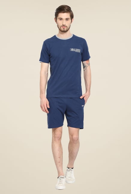 Duke Stardust Navy Solid Bermuda Set Duke Stardust Navy Solid Bermuda Set