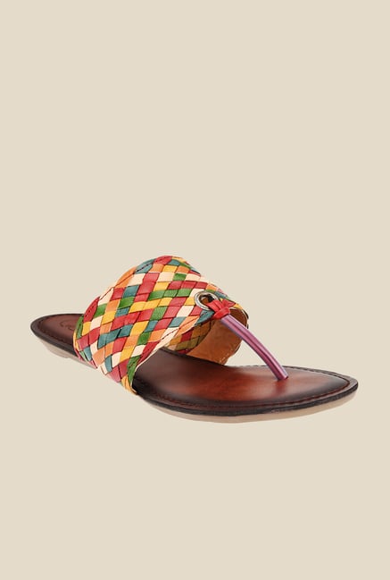 Catwalk Multicoloured T-Strap Sandals Catwalk Multicoloured T-Strap Sandals