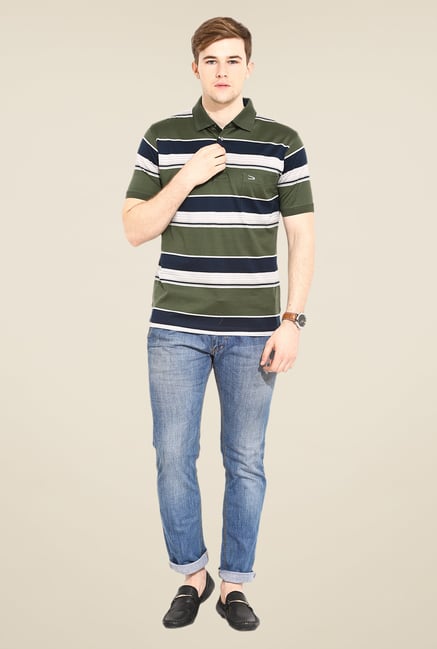 Duke Stardust Olive Striped T Shirt Duke Stardust Olive Striped T Shirt
