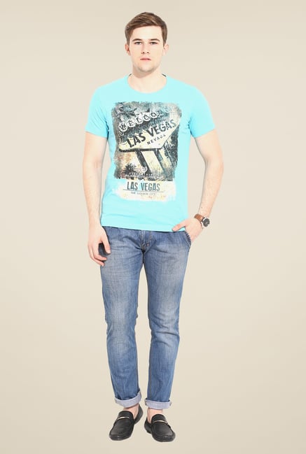 Duke Stardust Turquoise Graphic Print T Shirt Duke Stardust Turquoise Graphic Print T Shirt