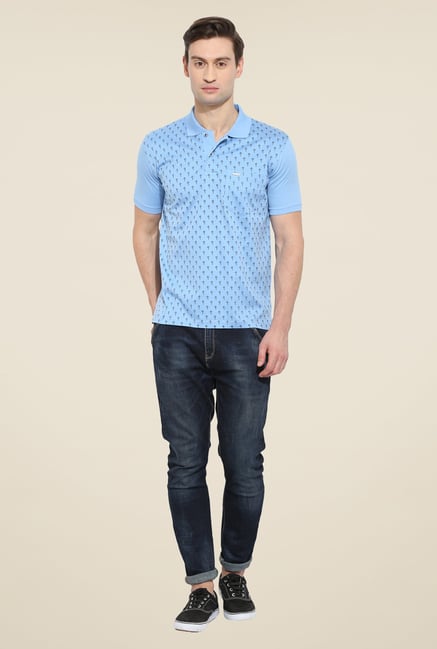 Duke Stardust Sky Blue Printed T Shirt Duke Stardust Sky Blue Printed T Shirt