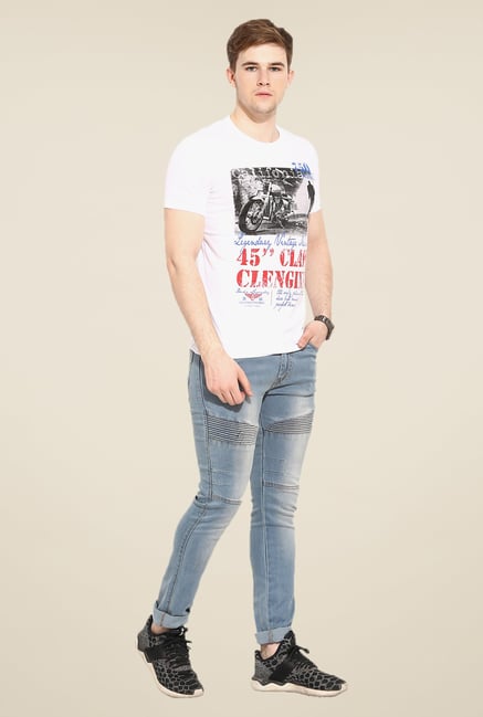 Duke Stardust White Graphic Print T Shirt Duke Stardust White Graphic Print T Shirt