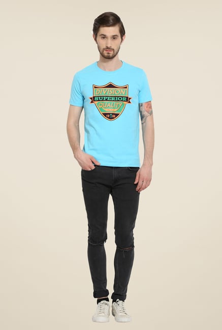 Duke Stardust Turquoise Graphic Print T Shirt Duke Stardust Turquoise Graphic Print T Shirt