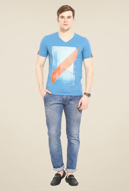 Duke Stardust Blue Printed T Shirt Duke Stardust Blue Printed T Shirt