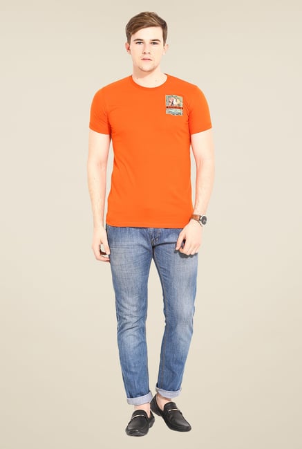 Duke Stardust Orange Solid T-shirt Duke Stardust Orange Solid T-shirt