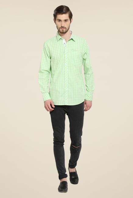 Duke Stardust Green Checks Shirt Duke Stardust Green Checks Shirt
