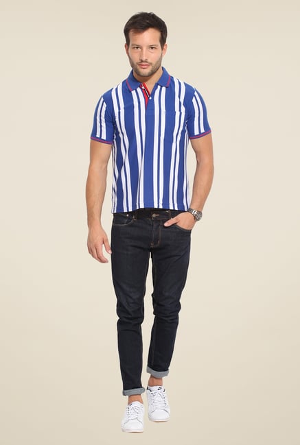 Duke Stardust Indigo & White Striped T-shirt Duke Stardust Indigo & White Striped T-shirt