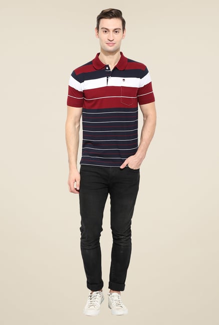 Duke Stardust Navy & Maroon Striped T-shirt Duke Stardust Navy & Maroon Striped T-shirt