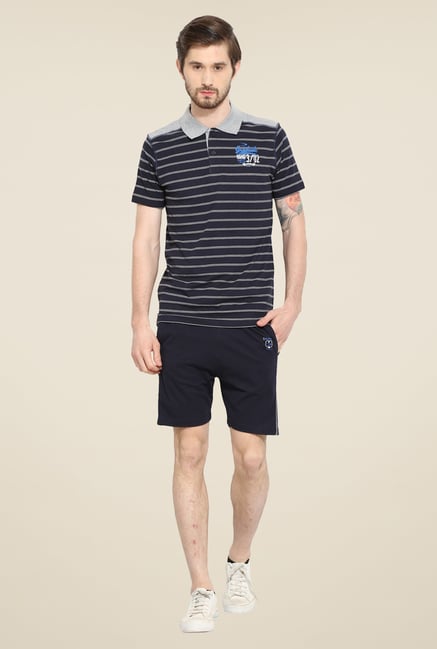 Duke Stardust Navy Striped Bermuda Set Duke Stardust Navy Striped Bermuda Set